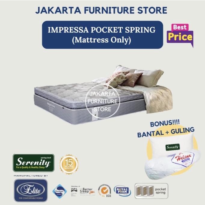 Promo Spring Elite Serenity Bed Impressa Pocket Spring uk.160x200