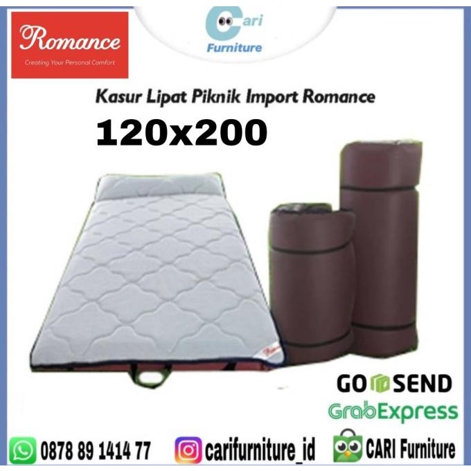 Kasur Lipat Piknik Travel Bed Import Romance uk 120 x 190 cm
