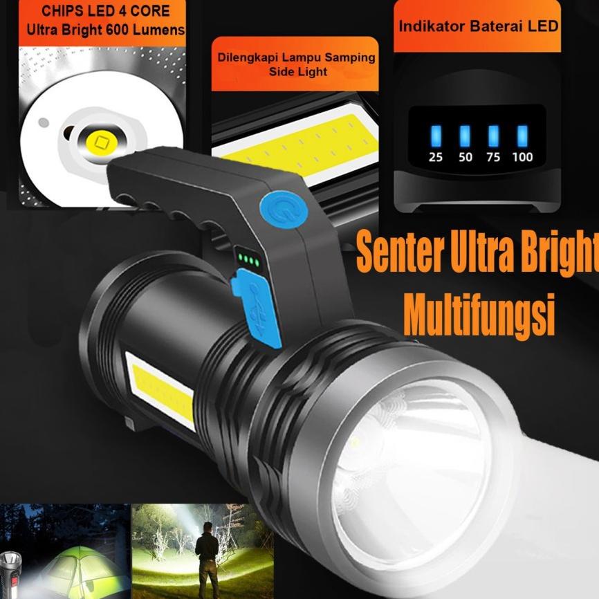 Termurah X5 Senter Led Super Terang Rechargeable Plus Cob Senter Led Jarak Jauh Z23Q
