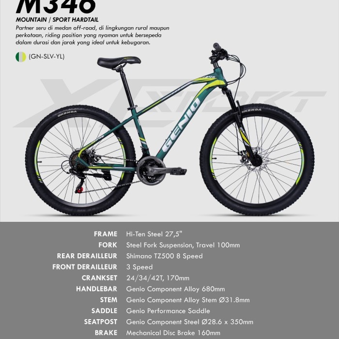 Terlaris Sepeda Mtb Genio 27,5" M 346 New 24 Speed