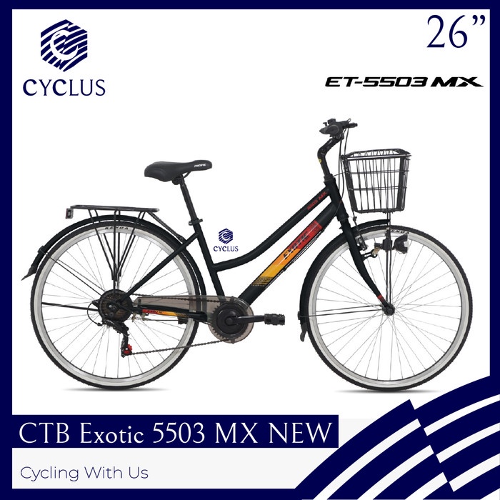 Terlaris Sepeda Mini Ctb Exotic Et - 5503 Sr New 7 Speed 26 Inch Keranjang
