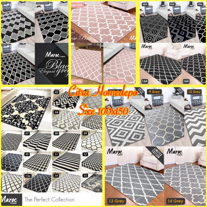 Karpet Lantai Permadani Maroc Size 100x150
