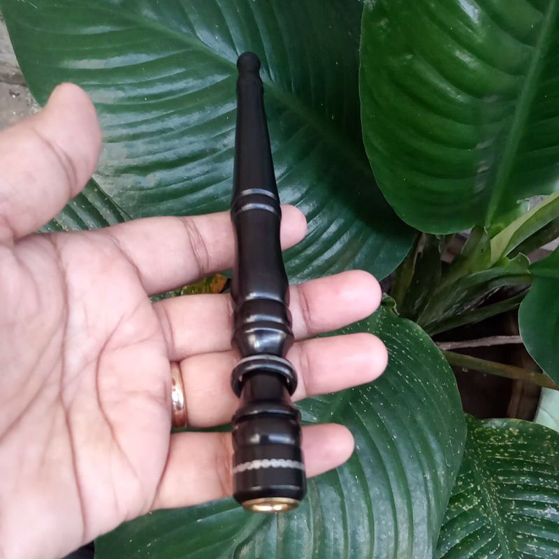 ONCE HITAM//PIPA ROKOK VARIASI CINCIN ditengah //size 14cm