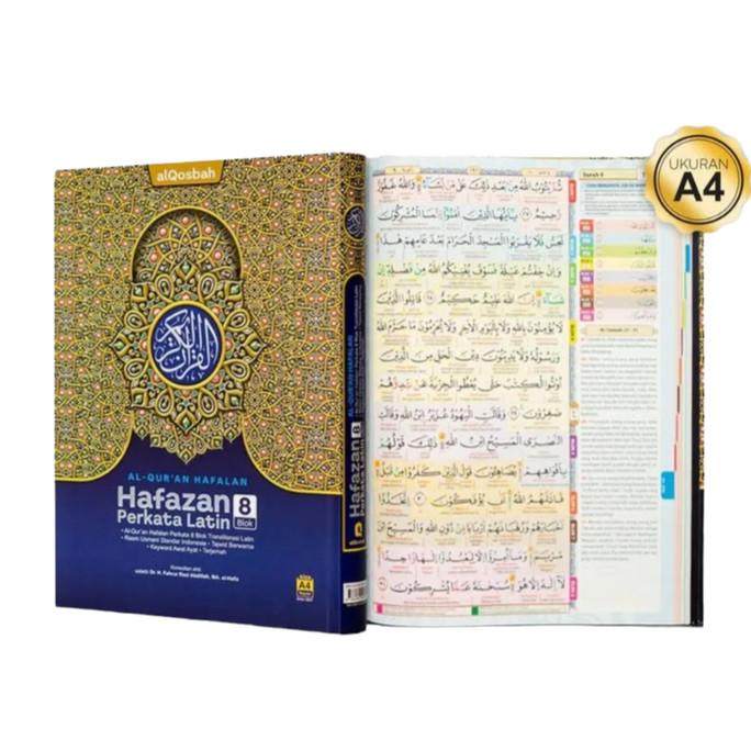 Siap COD Alquran Hafazan Perkata Latin 8 Blok Warna A4, Alquran Hafalan Hafazan