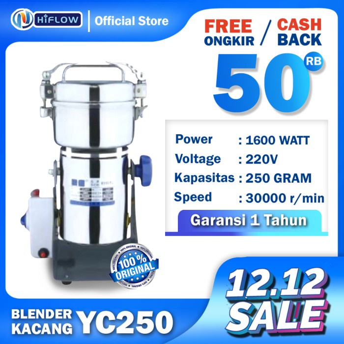 Blender mesin penghancur Kacang, kedelai,biji / Gilingan Bubuk YC-250