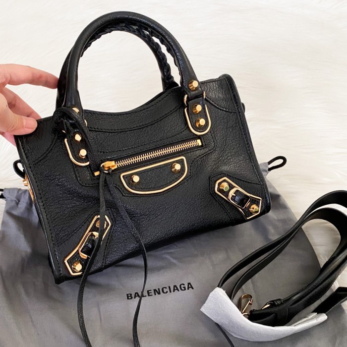 Balenciaga mini city black edge ghw