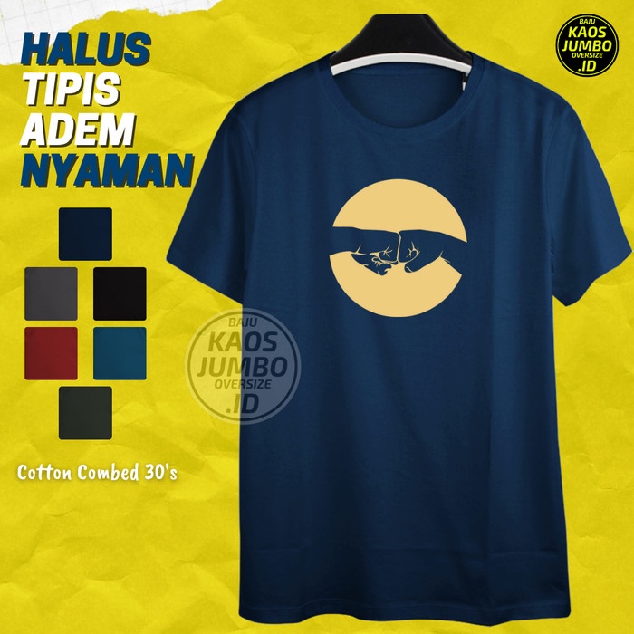 Baju Kaos XXL XXXL XXXXL Pria Jumbo Big Size Distro Biru Dongker 2164