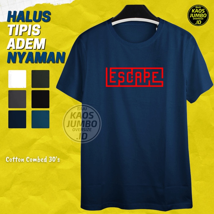 Baju Kaos XXL XXXL XXXXL Pria Jumbo Big Size Distro Biru Dongker 2160