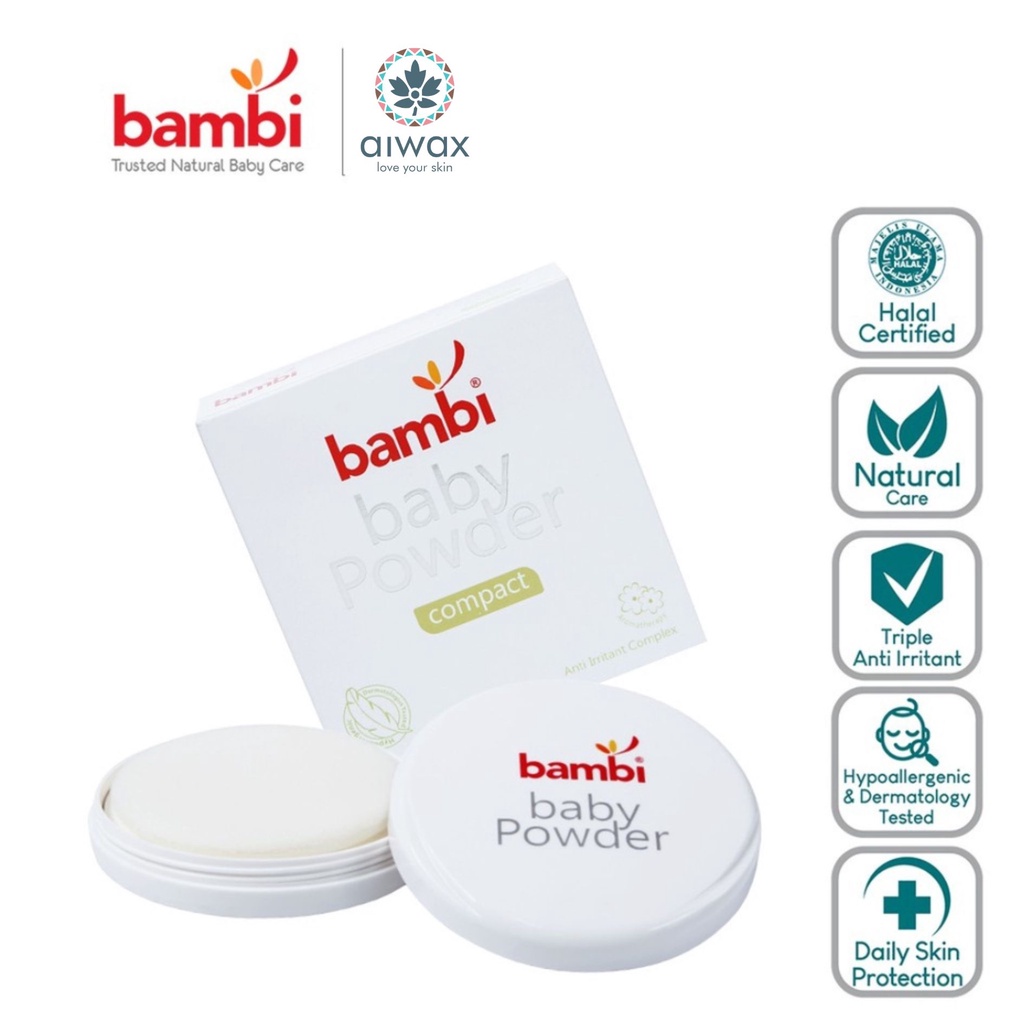 Bambi Baby Compact Powder 40gr | Bedak Padat Bayi