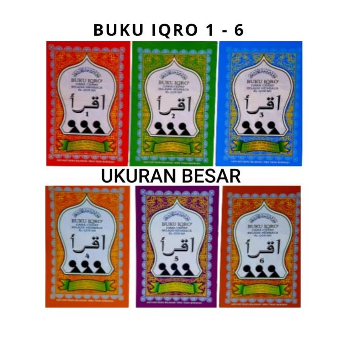 Siap COD 1 PAKET IQRO JILID 1 2 3 4 5 6 Ukuran Besar ( A5 ) Lengkap