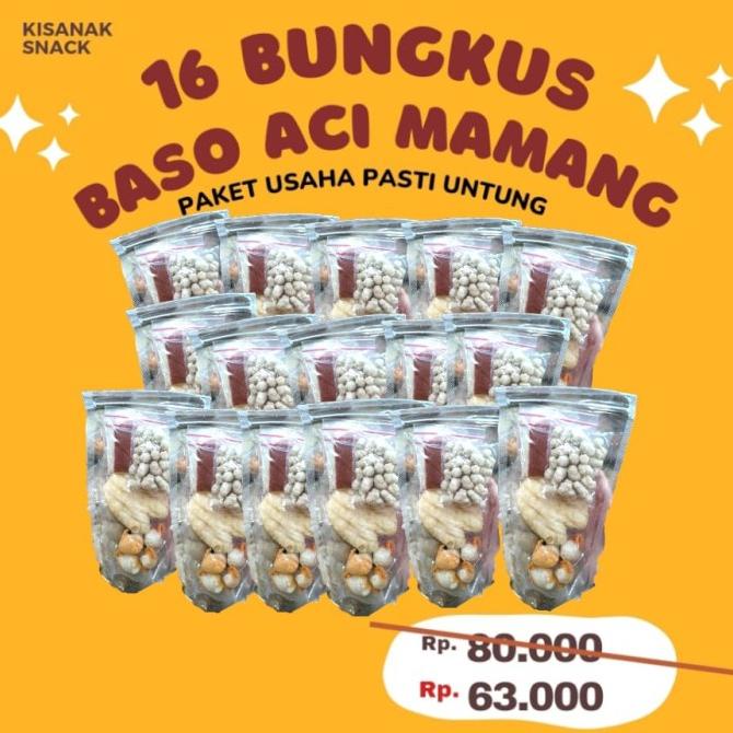 

16 BUNGKUS BASO ACI MINI MAMANG PAKET RESELLER