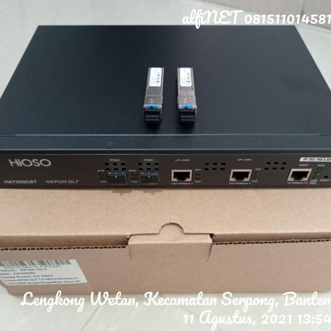 HIOSO HA7302 2 PON Port EPON OLT FTTH CATV OLT Fiber Optic 1.25G SFP
