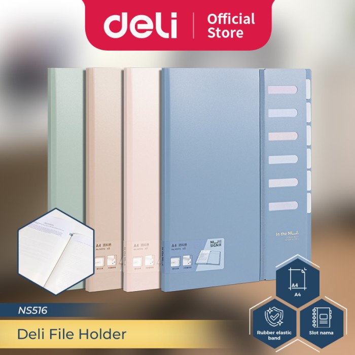 

Bestseller Nusign File Holder / Map Dokumen A4 6 Slot Muat Warna Pastel Ns516