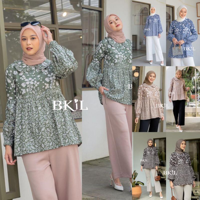 BLUS BATIK WANITA MODERN BUSUI FRIENDLY REYANA ||ATASAN KERJA||M-L-XL-XXL-3M-L-XL-XXL