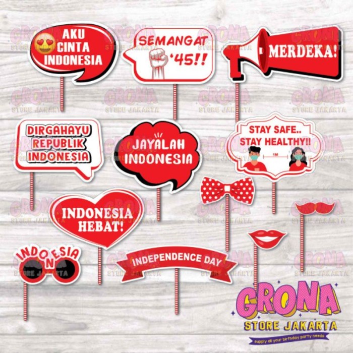$+$+$+$+] Photobooth Dirgahayu RI / 17 Agustus / Photo Props KEMERDEKAAN