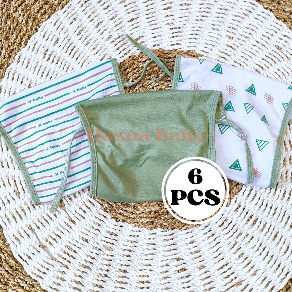 Paket Popok Tali Lusinan Popok Tali Bayi Baru Lahir, Baby Newborn Gift Set Seri Hijau Sage -Juragan Lebak