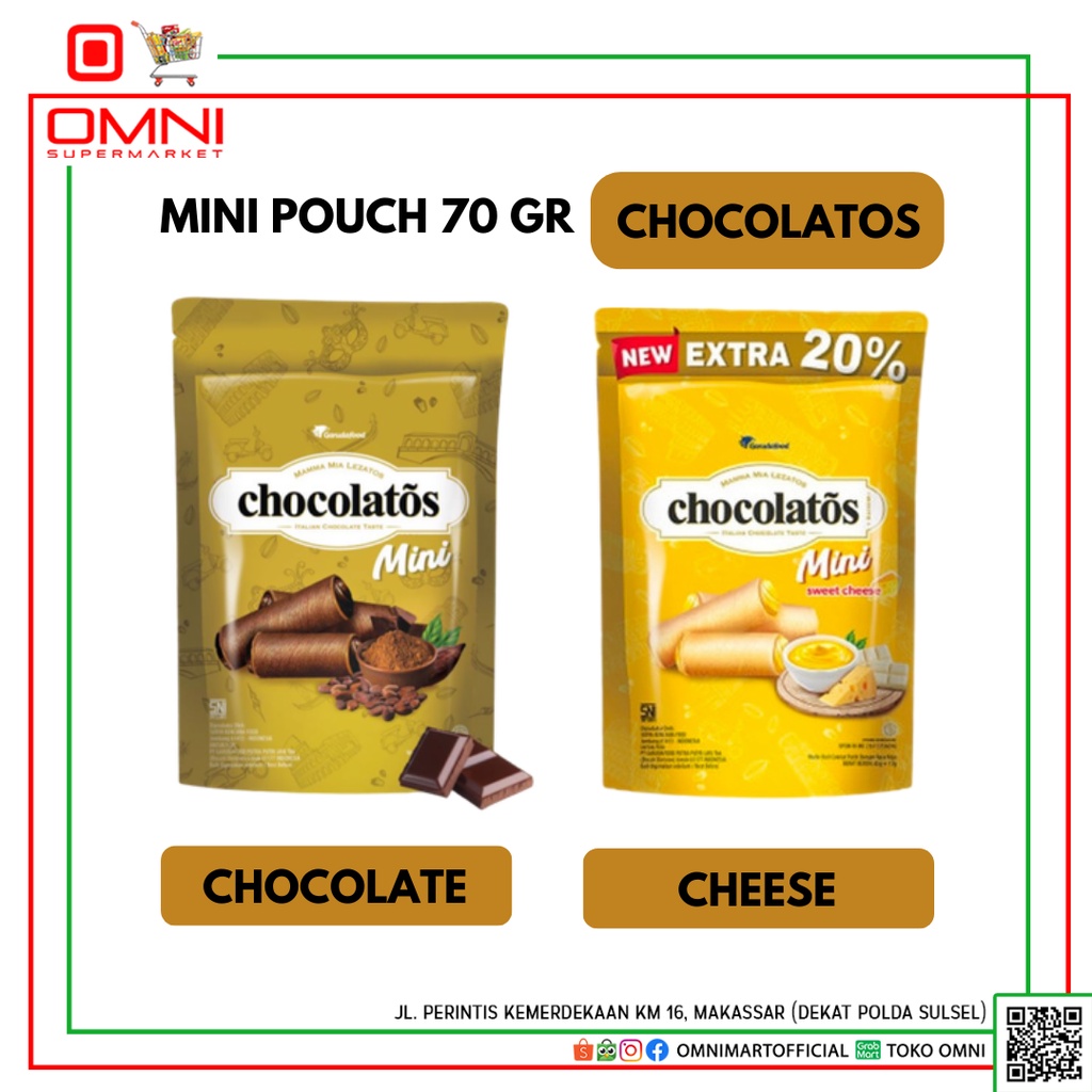

Chocolatos Mini Chocolate - Cheese Pouch 70 Gr