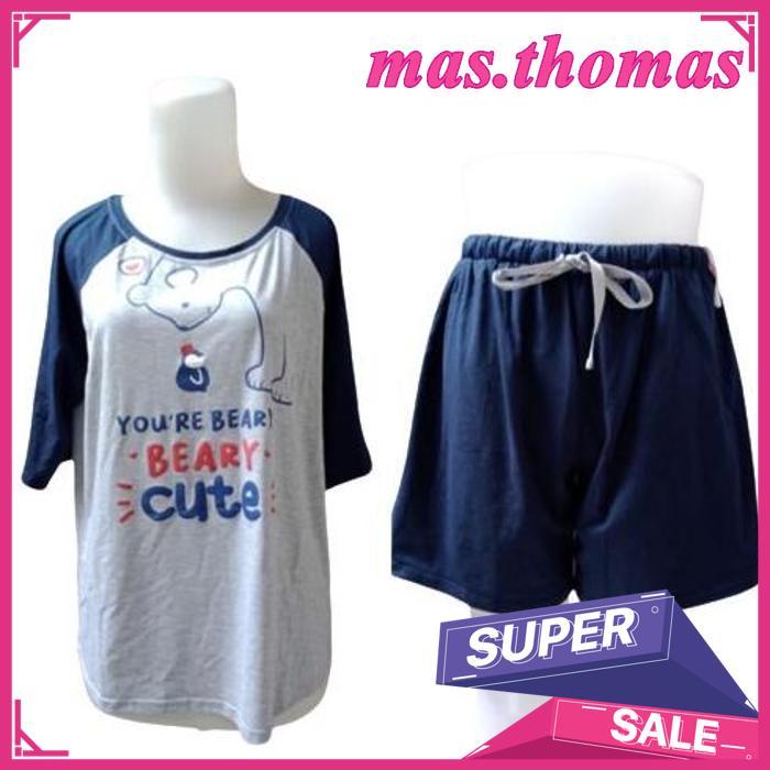 Baju Tidur Piyama Setelan Wanita Young Hearts 641 - Beary Cute Cuci Gudang