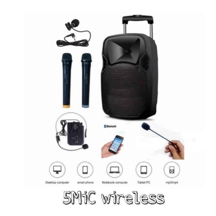 aiwa bluetooth speaker meeting 15 inch pengajian portable trolley roda