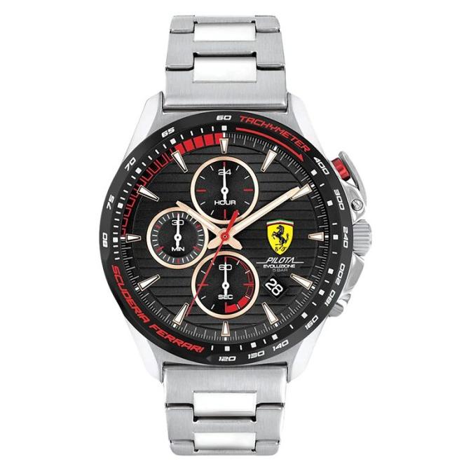 Jam Tangan Pria Ferrari Scuderia Pilota Evoluzione 0830852 Chronograp