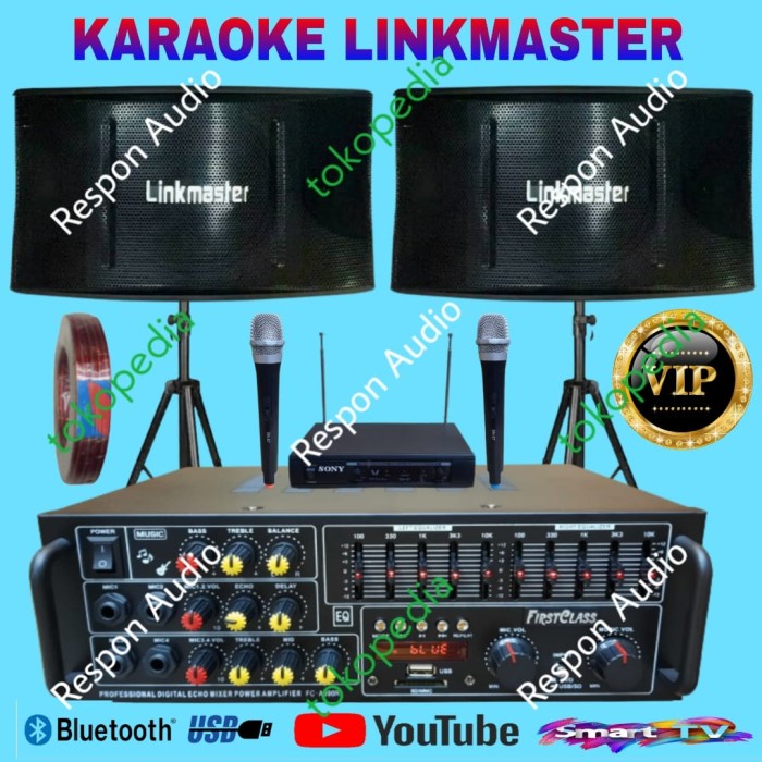 Paket Speaker Karaoke Linkmaster Sound System Set 1