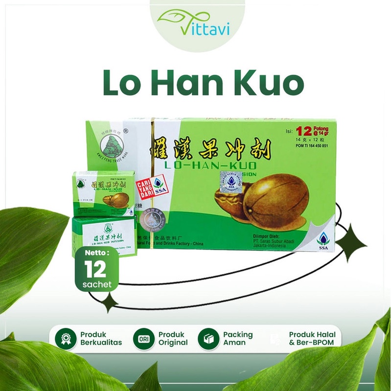 

☘️Vittavi☘️ Minuman Penyegar Panas Dalam Sakit Tenggorokan & Batuk Lo Han Kuo Infusion 12 sachet
