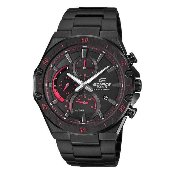 Casio Edifice Slim Line Efs-S560Dc-1Avudf Tough Solar Black Dial Blac