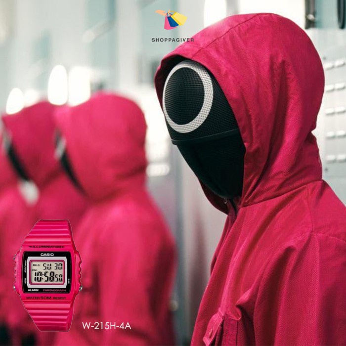 PROMO JAM TANGAN CASIO ORIGINAL W-215H-4A / W-215H-4AVDF DIGITAL SQUID GAME TERMURAH