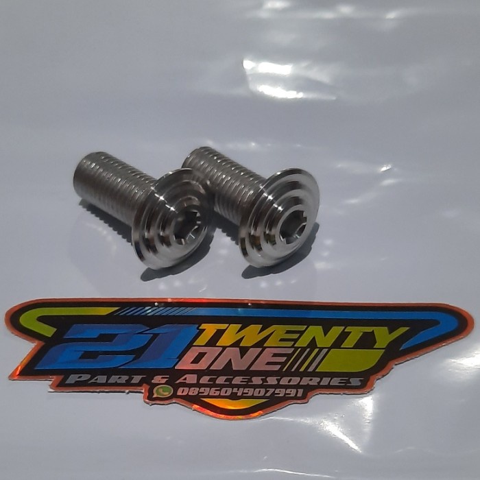 BAUT STAINLESS SPIRAL BRACKET KALIPER REM DEPAN MIO SMILE SOUL FINO