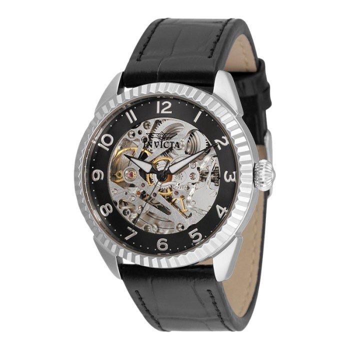 DISKON SPESIAL JAM TANGAN WANITA INVICTA SPECIALTY 36566 LADY AUTOMATIC BLACK SILVER TERBARU