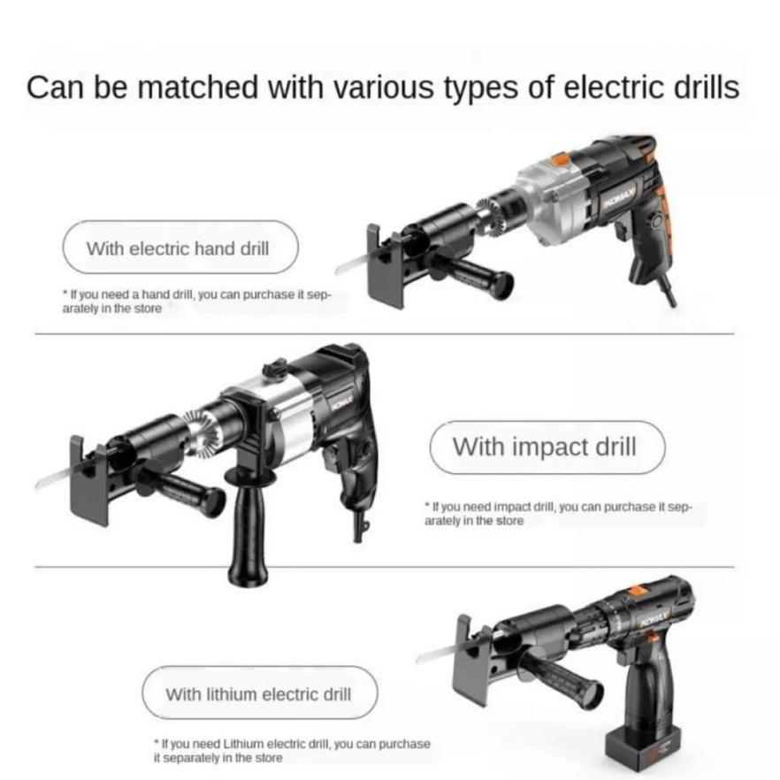 Terbaru Adapter Reciprocating Jigsaw Adapter Bor Ke Gergaji Tambahan Jig Saw Mesin Bor Tangan Gergaj