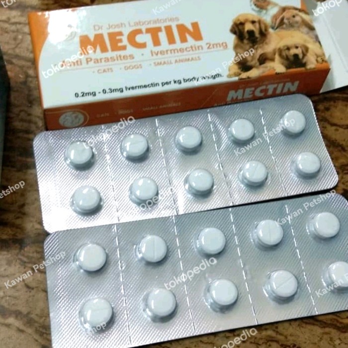 HOT SALE MECTIN OBAT ANTI PARASIT HEWAN IVERMECTIN 2MG 1 STRIP 10 TABLET TERMURAH