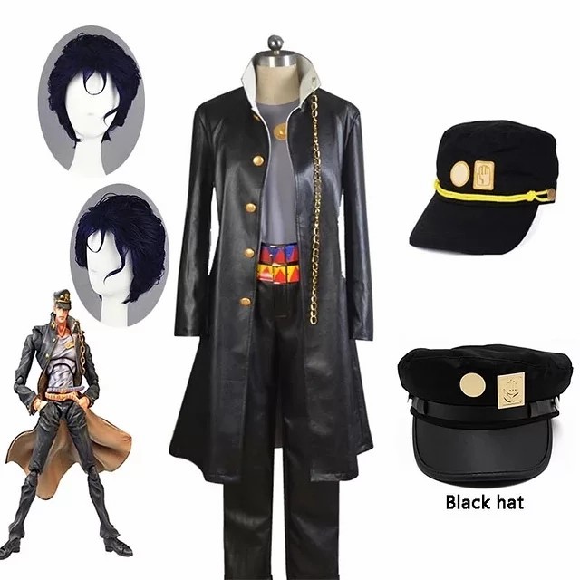 Best Seller Kujo Jotaro Jojo Bizzare Adventure Wig Costume Shoes Cosplay