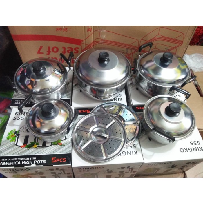 alat dapur 1 set panci masak peralatan stainless modern mewah promo