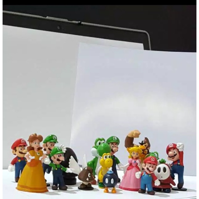 

super MARIO BROSS action figur mainan pajangan miniatur topper kue qab03