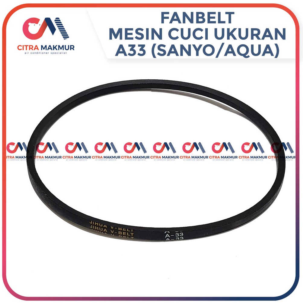 Special Edition.. Vanbelt A33 Mesin Cuci Sanyo Sharp Fan Belt Panbel Fanbelt A 33 A-820E 49