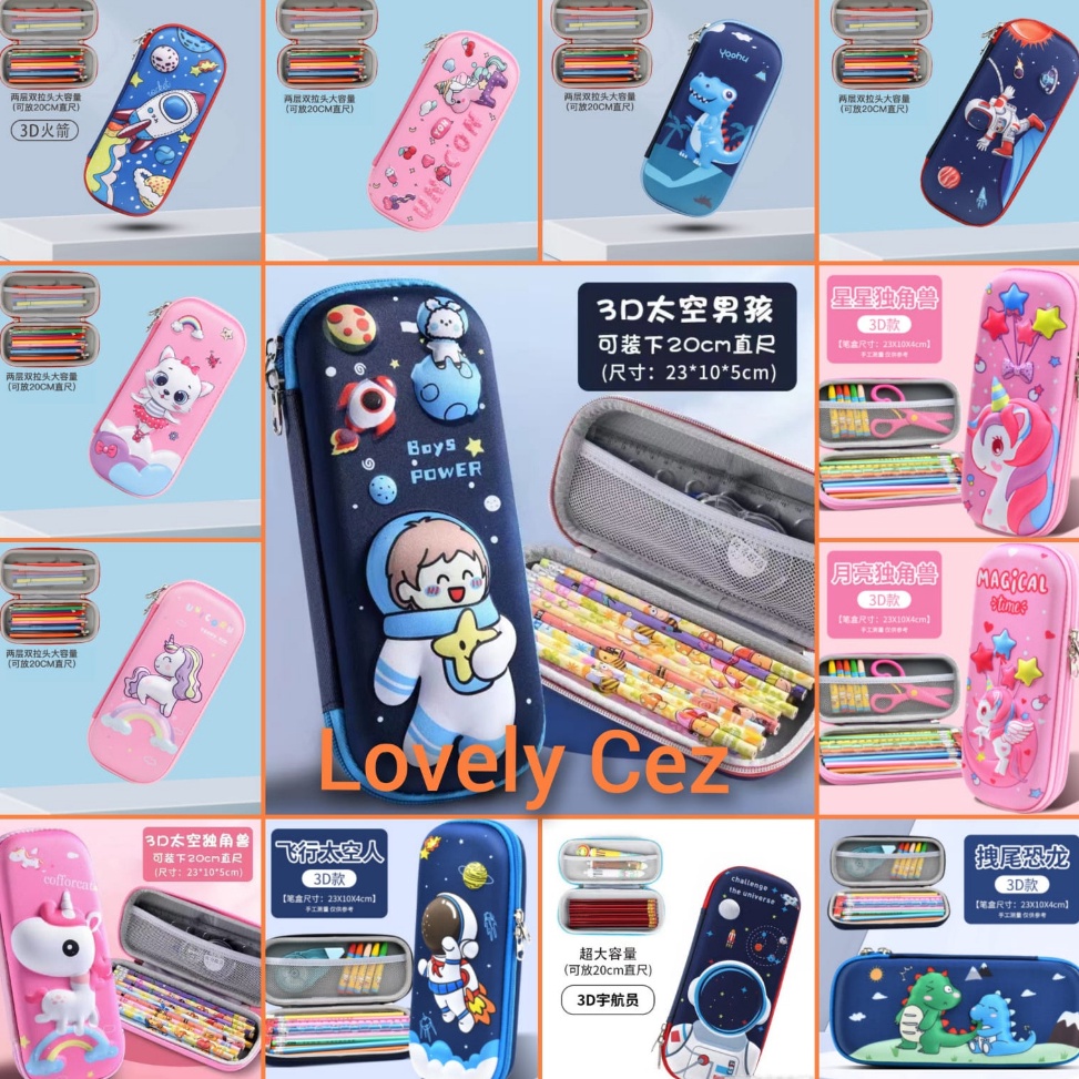 

Terlaris Pencil Case 3D Timbul Karakter kucing Lucu, Dino, Unicorn Kotak Pensil 3D Timbul 91