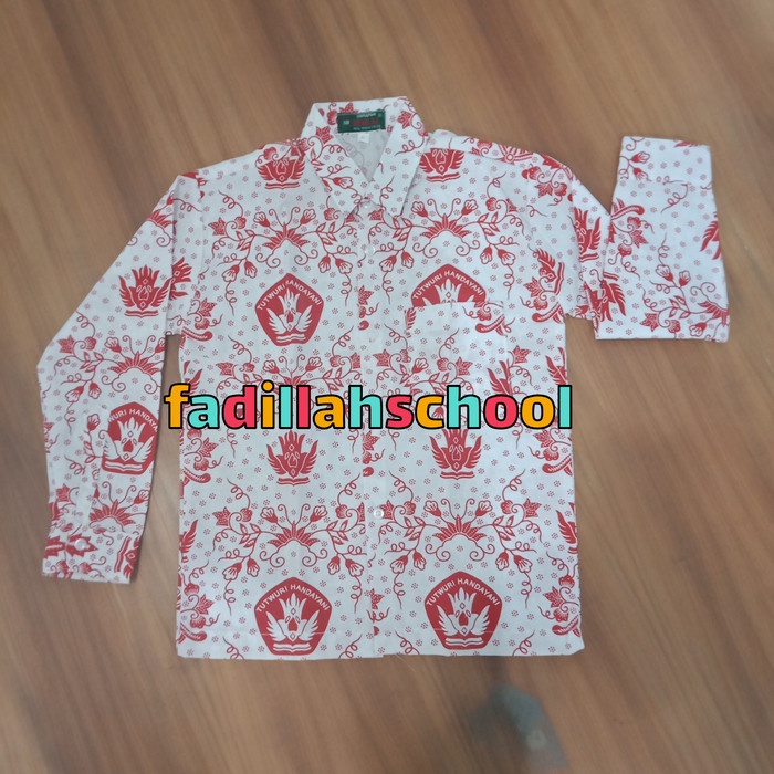 TERBARU seragam sekolah batik merah panjang sd /SERAGAM SEKOLAH/KEMEJA PUTIH/SERAGAM LENGKAP