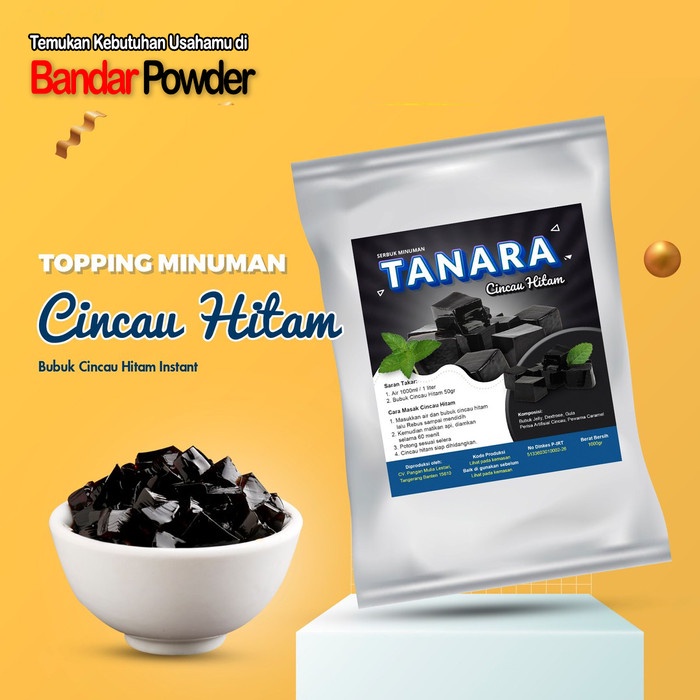 

Terlaris Cincau Hitam Bubuk 1Kg - Grass Jelly 1 Kg - Serbuk Topping Minuman