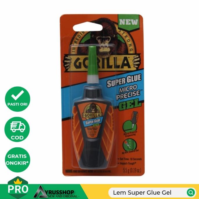 

{{{{{{] Lem Super Glue Gel Micro Precise Cepat Kering/Gorilla/5.5g/made in USA