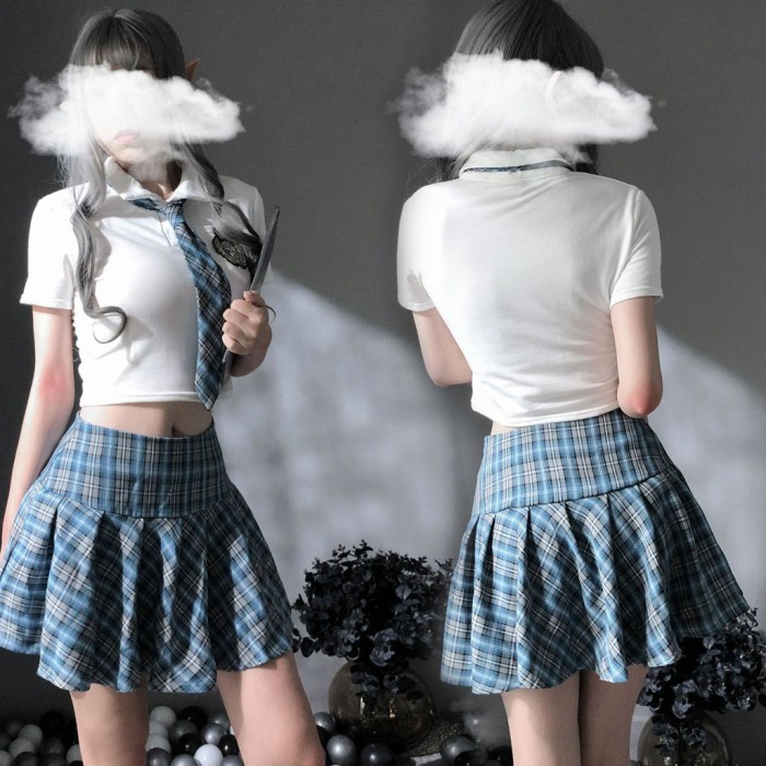 BAYAR DITEMPAT SEIFUKU COSPLAY SERAGAM SEKOLAH JEPANG WANITA SKIRT SET /SEIFUKU SEXY /SERAGAM