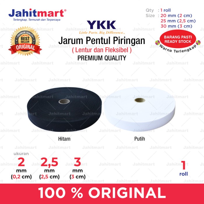 TERMURAH Ban Karet Pinggang Elastis Merk YKK / Roll