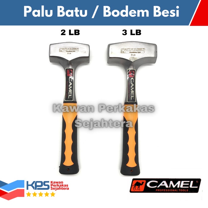 Terlaris Paluku Camel Palu Batu Besi Gagang Fiber 2 Lb (1 Kg) - 3 Lb (1.5 Kg)