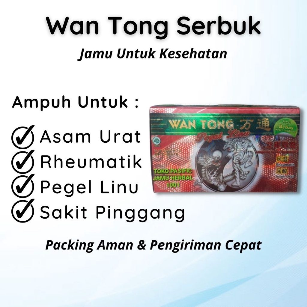 TERLARIS [ TERLARIS ] Jamu Serbuk Asam Urat - Wantong - Wan Tong Kapsul - Wantong Asam Urat -