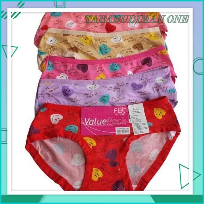 SATUAN - CELANA DALAM WANITA FLC BY FELANCY 0089 - COLOURFUL HEARTS BEST QUALITY 