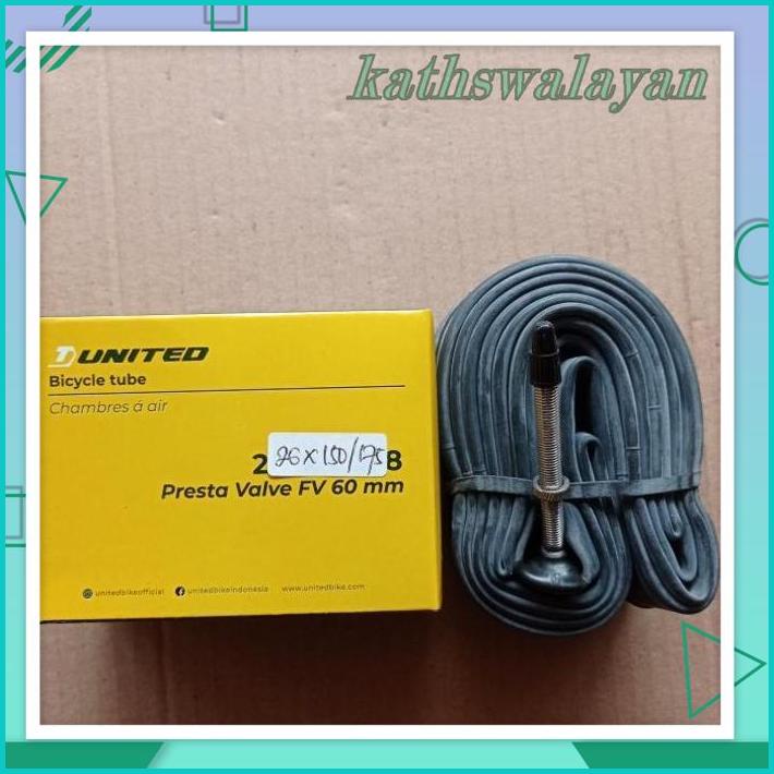 BAN DALAM MTB 26 X 1.50/1.75 26X1.50 26X150 150 UNITED PRESTA FV 60 MM BEST SELLER 