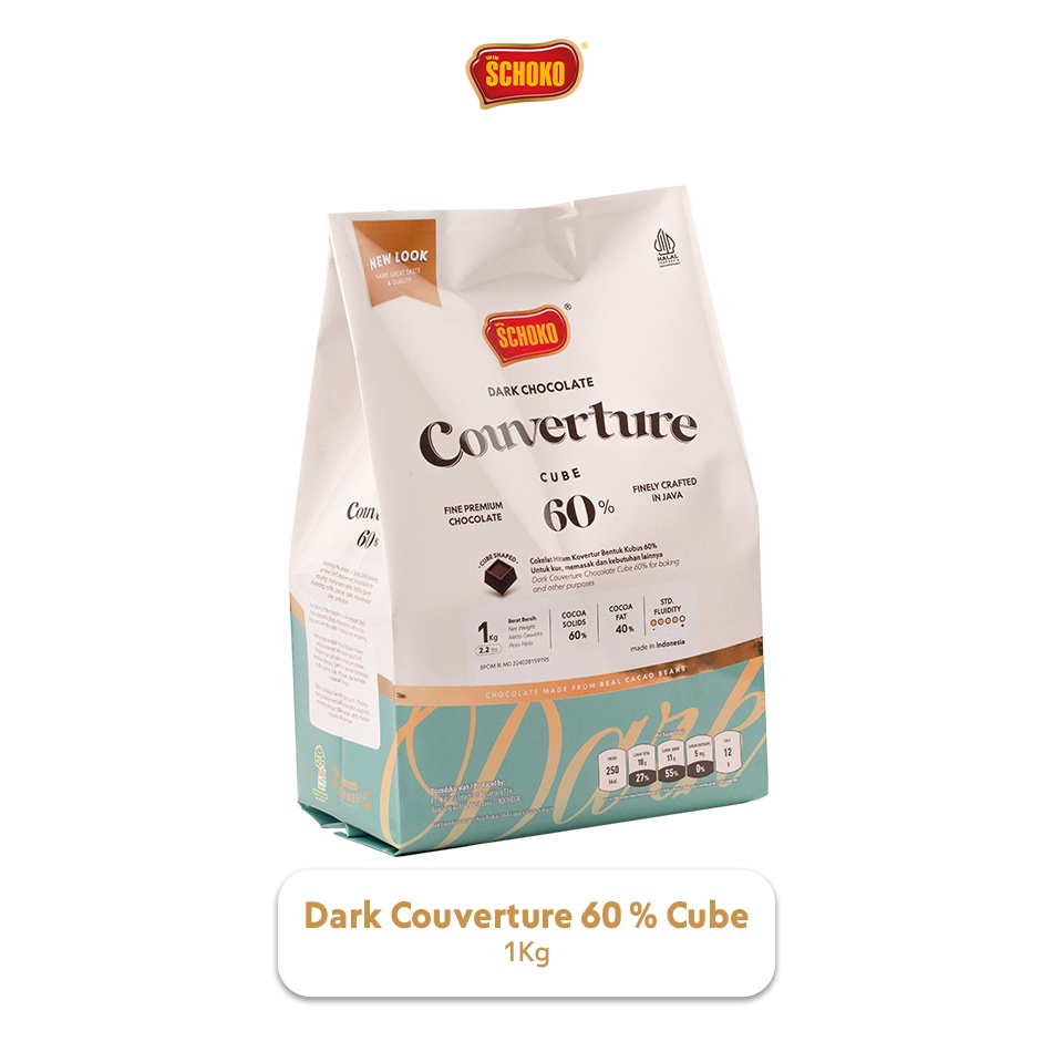 

Paling Disukai.. SCHOKO Dark 60% Couverture Cube - 1 Kg / Coklat Kovertur Bentuk Dadu D86