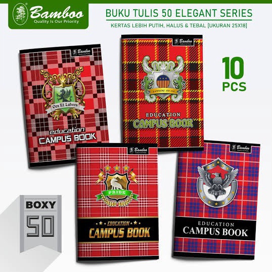 

Tren Kekinian.. BUKU TULIS BOXI BAMBO 50 LEMBAR (1PAK/10PCS) ITD