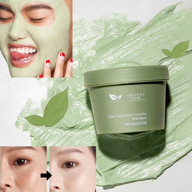 ➢ ORI Maigoole Green Tea Clay Mask Masker Wajah Green Tea Cleansing Clay Mask TERMURAH Ice Cream Mas