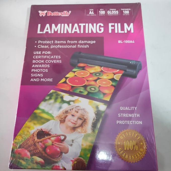 

Kirim Langsung.. laminating film A4 butterfly 64